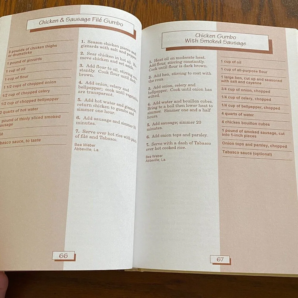 The Louisiana Gumbo Cookbook Cajun Bea Floyd Weber‎ HB 1993 recipe book